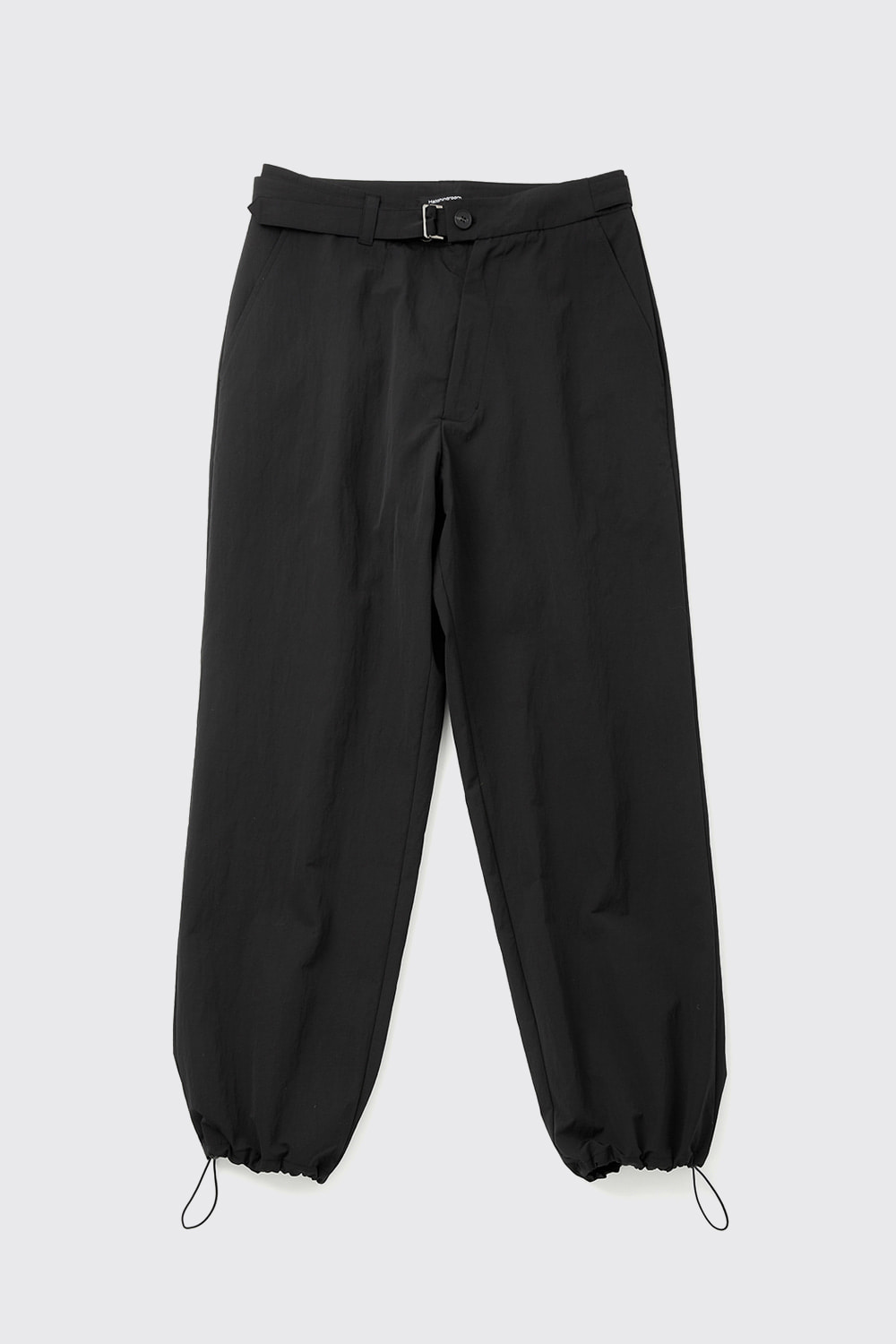 Asymmetric Belted Pants Black