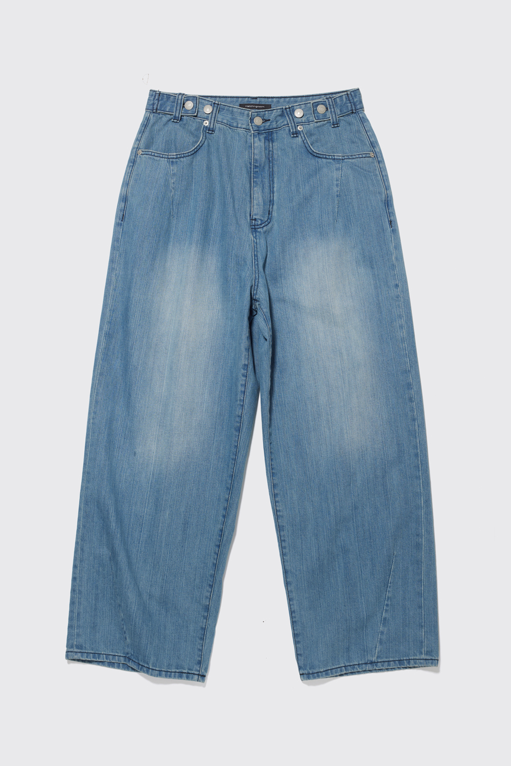 Wide Jeans Washed Deep Blue