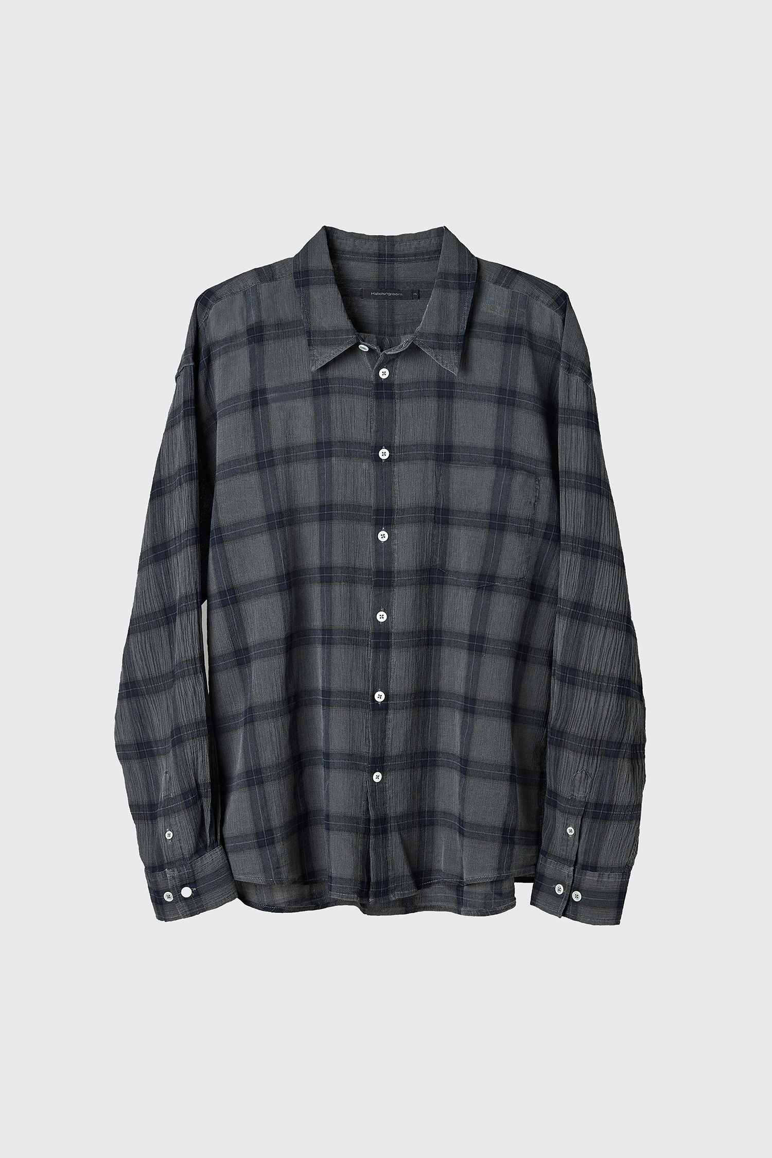 Classic Shirt Pigment Dyed Check Charcoal