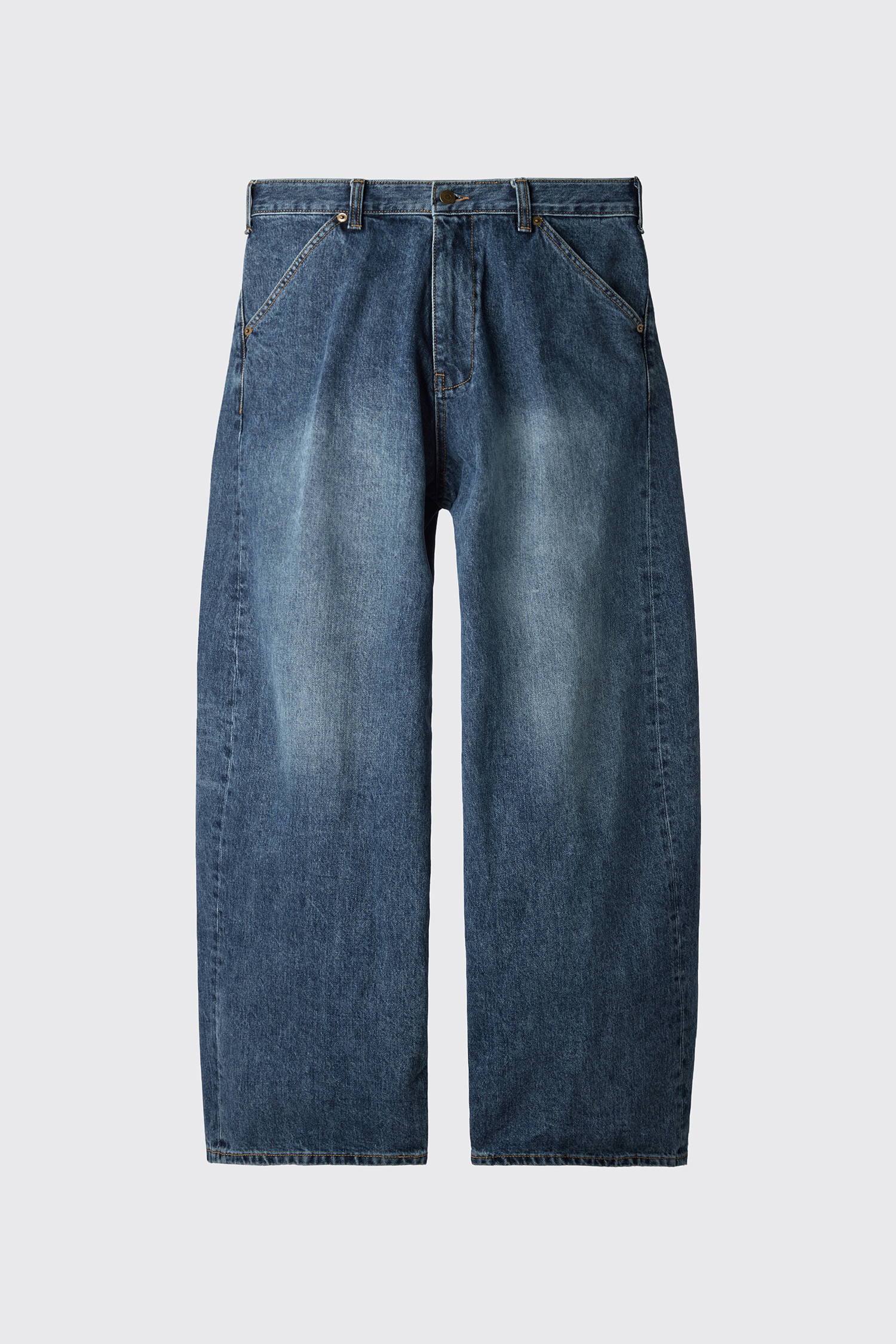 Wide Curve Jeans Washed Blue
