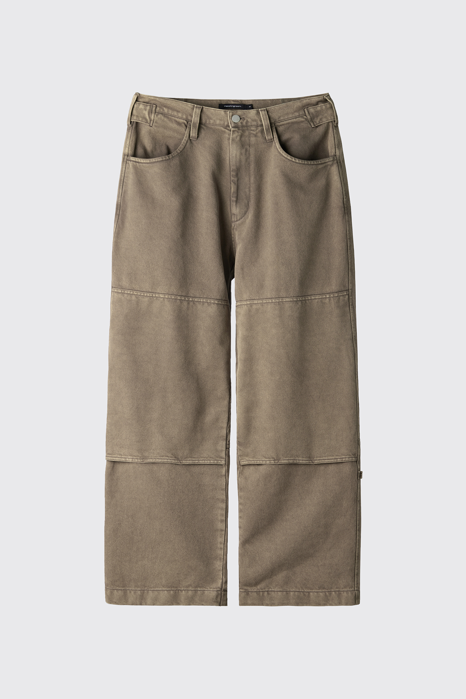 Double Knee Work Pants Washed Beige