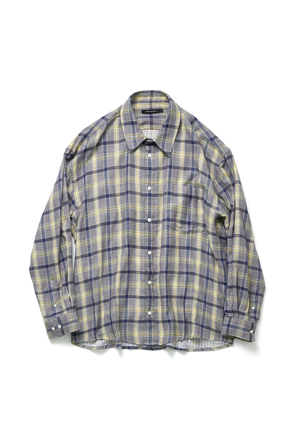 Classic Shirt Double Face Check Grey/Yellow