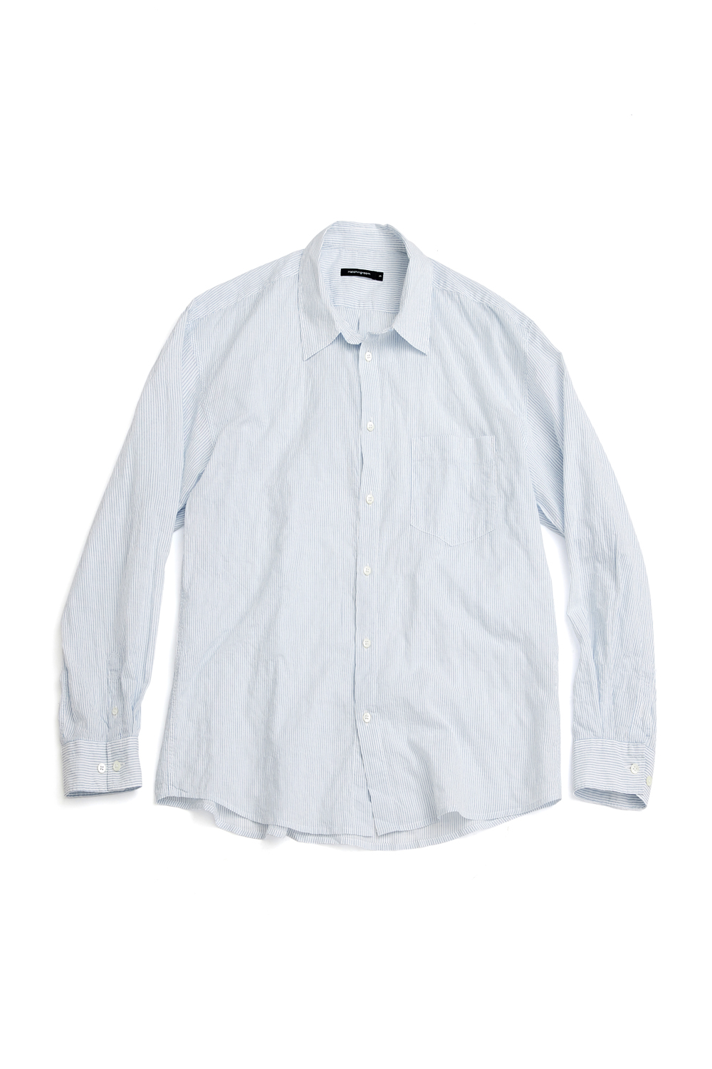 Classic Shirt Crinkle Stripe White/Blue